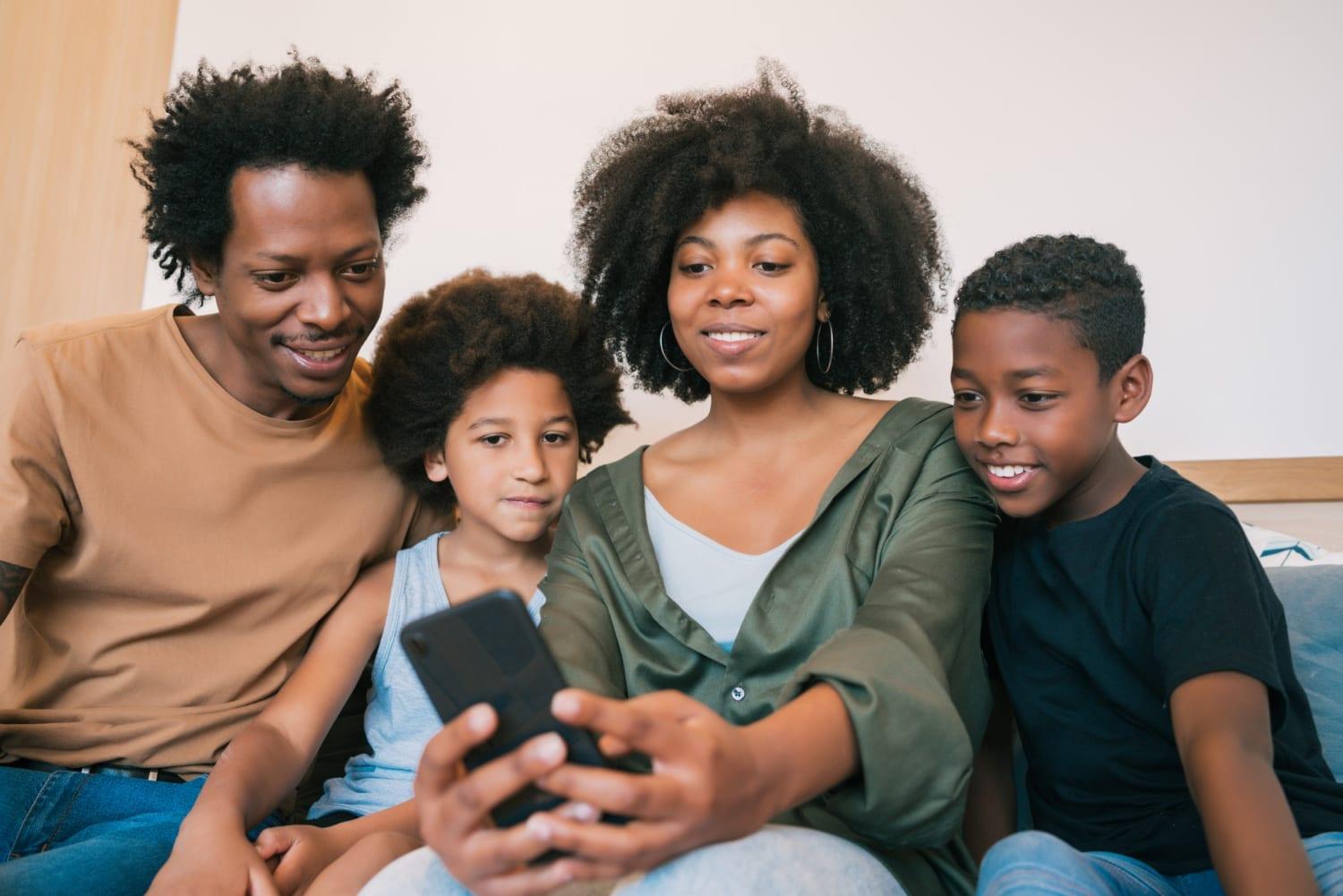 A family planning their financial future together
